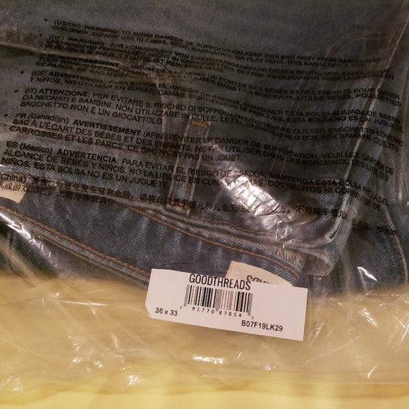 Goodthreads Men's Straight-Fit Jeans 36x33 NEW medium Blue - Picture 7 of 10